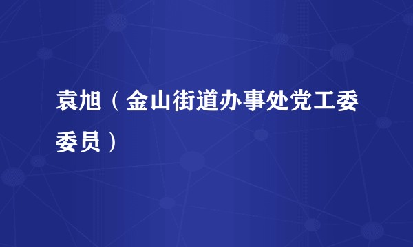 袁旭（金山街道办事处党工委委员）