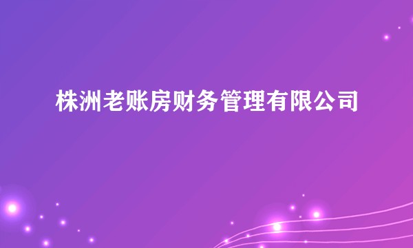 株洲老账房财务管理有限公司