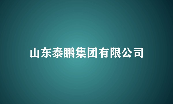 山东泰鹏集团有限公司