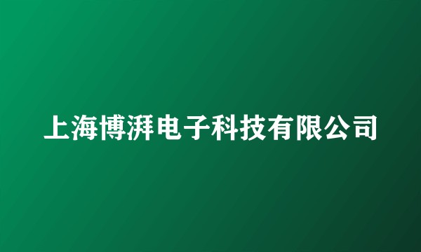 上海博湃电子科技有限公司