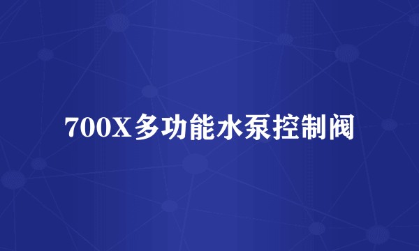 700X多功能水泵控制阀