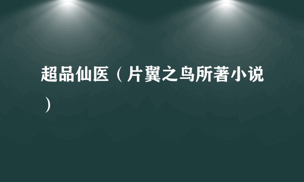 超品仙医(片翼之鸟所著小说)