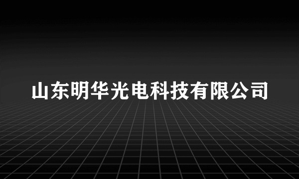 山东明华光电科技有限公司