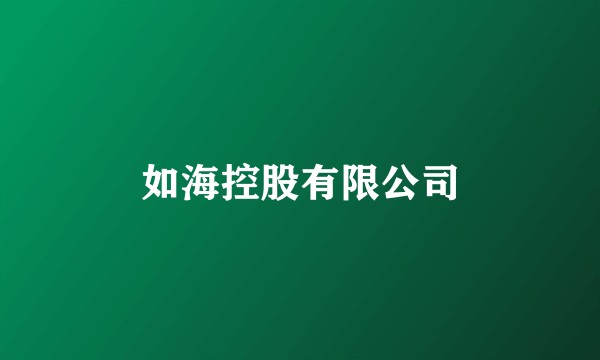 如海控股有限公司