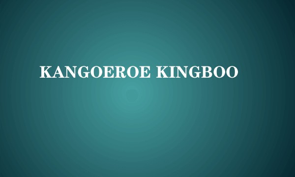KANGOEROE KINGBOO