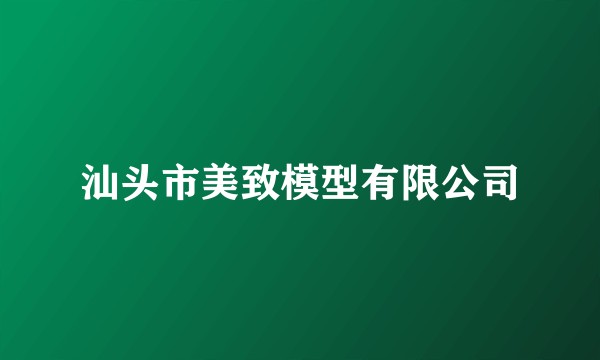 汕头市美致模型有限公司