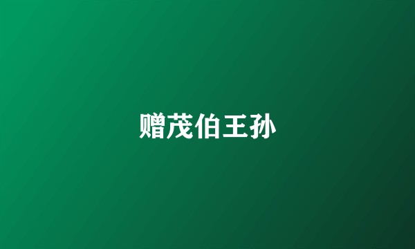 赠茂伯王孙