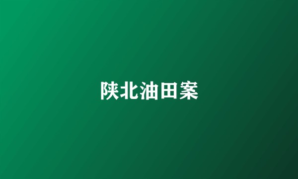 陕北油田案
