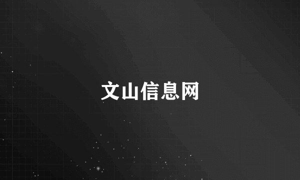 文山信息网