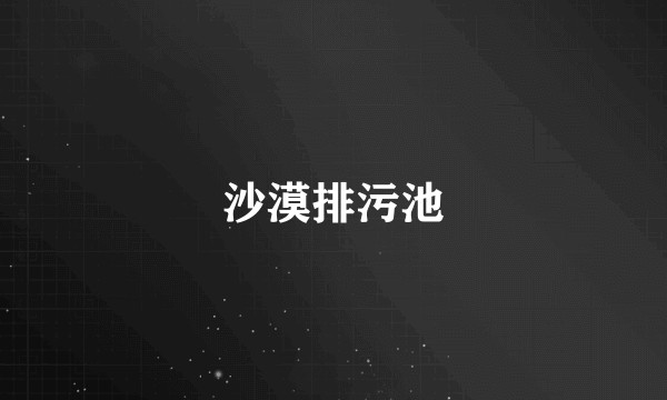 沙漠排污池