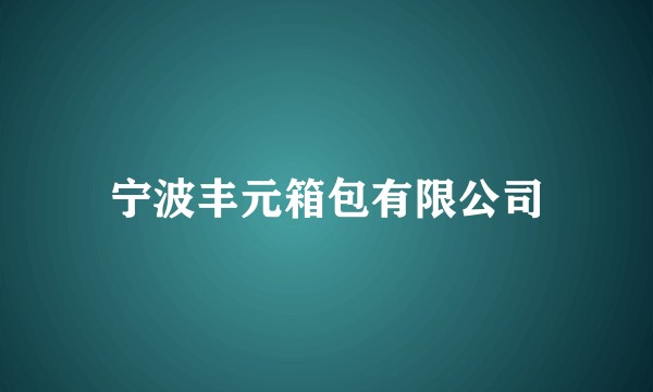 宁波丰元箱包有限公司