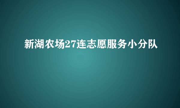 新湖农场27连志愿服务小分队