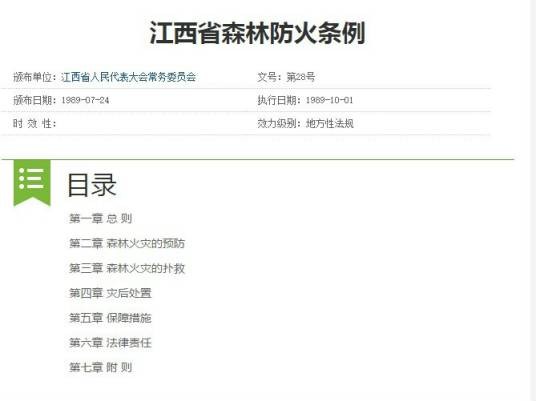江西省森林防火条例