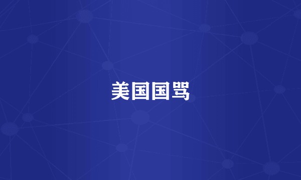 美国国骂