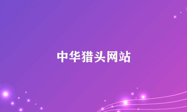 中华猎头网站