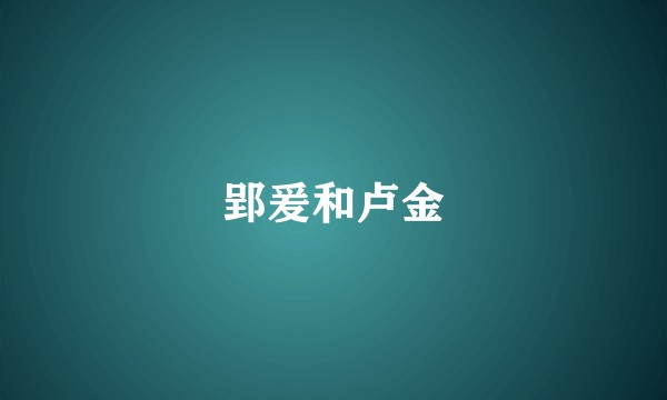 郢爰和卢金