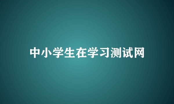 中小学生在学习测试网