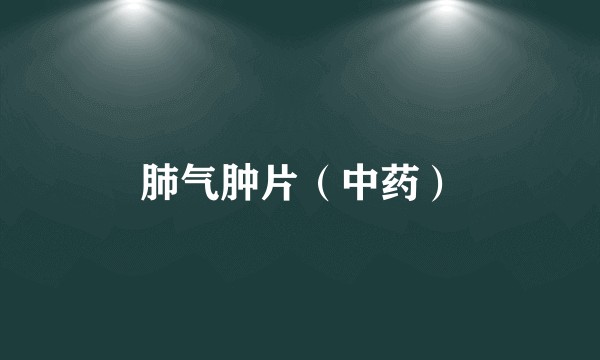 肺气肿片（中药）