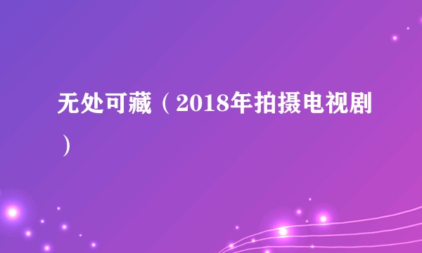 无处可藏（2018年拍摄电视剧）
