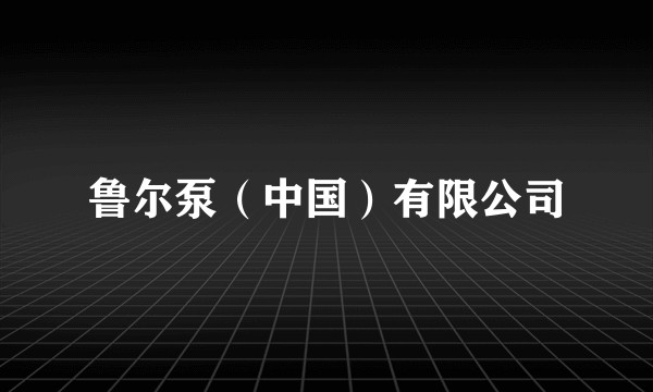 鲁尔泵（中国）有限公司