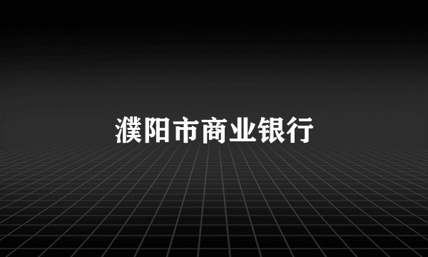 濮阳市商业银行