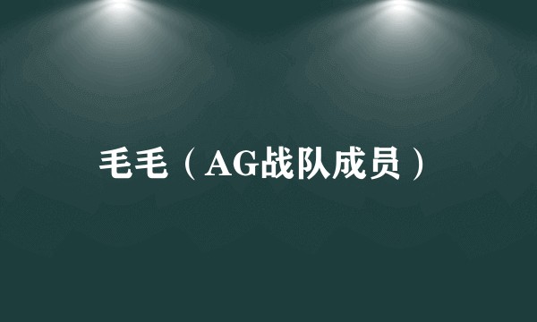 毛毛（AG战队成员）