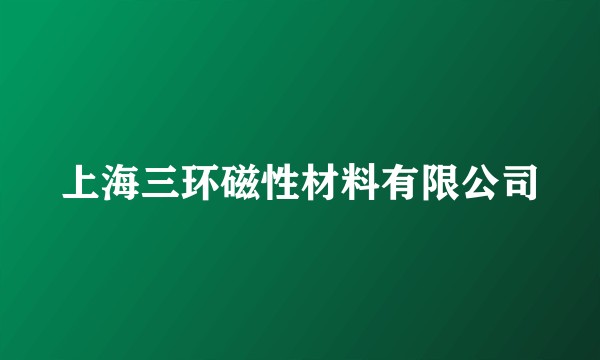 上海三环磁性材料有限公司