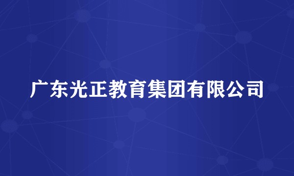 广东光正教育集团有限公司