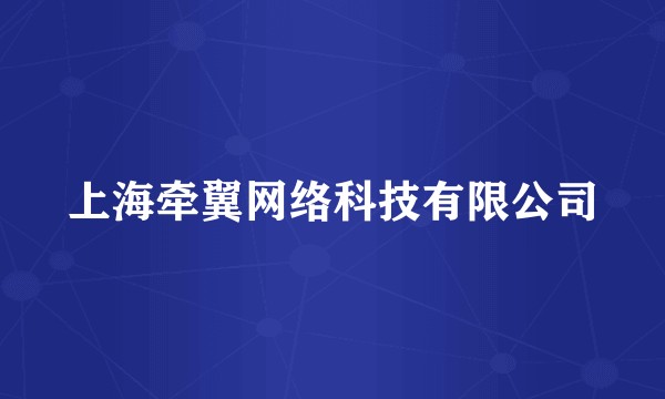 上海牵翼网络科技有限公司
