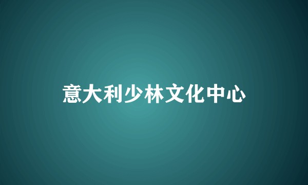 意大利少林文化中心