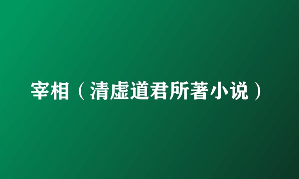 宰相（清虚道君所著小说）