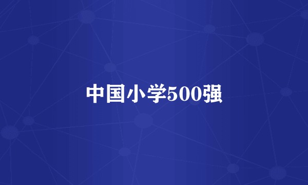 中国小学500强