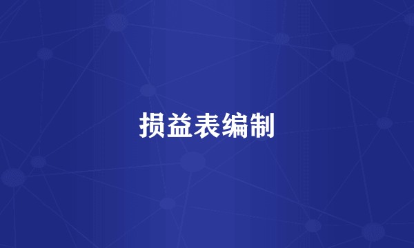 损益表编制
