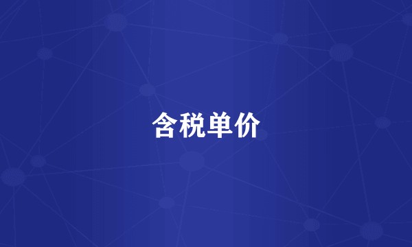含税单价