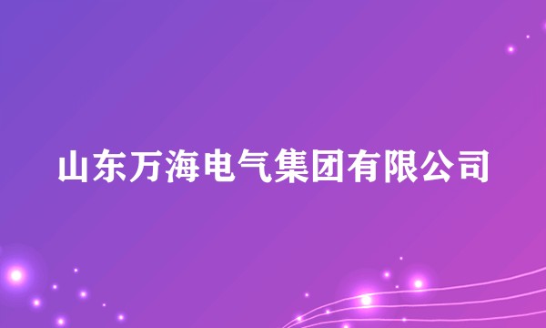 山东万海电气集团有限公司