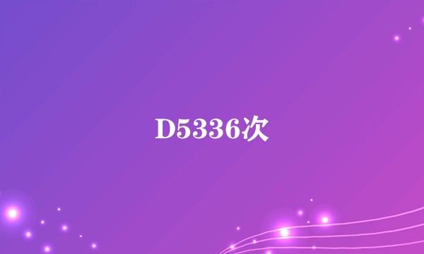 D5336次
