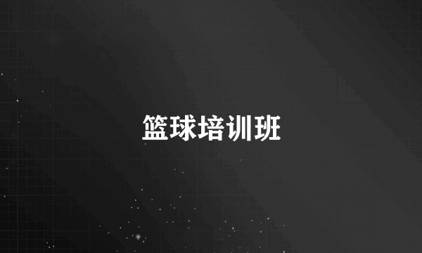 篮球培训班