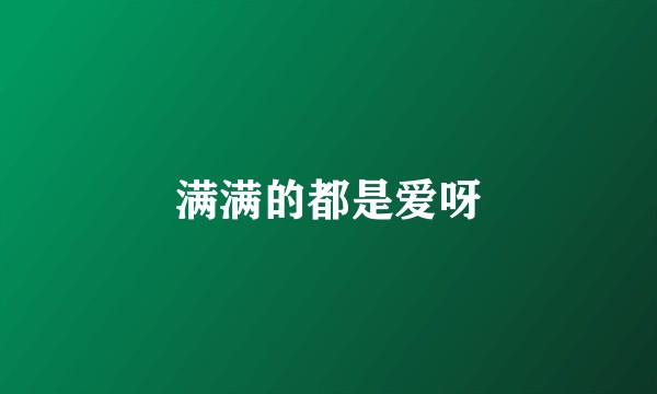 满满的都是爱呀