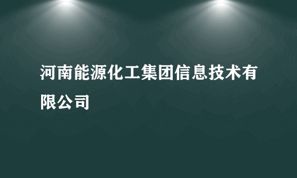 河南能源化工集团信息技术有限公司