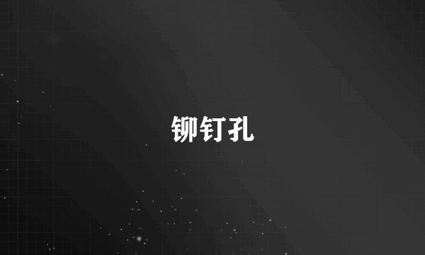 铆钉孔