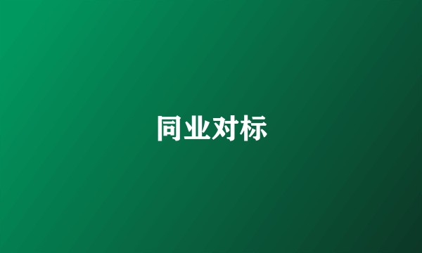 同业对标