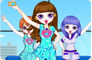 快闪舞蹈女孩