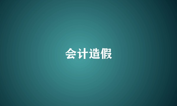 会计造假