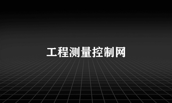 工程测量控制网