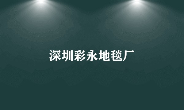 深圳彩永地毯厂