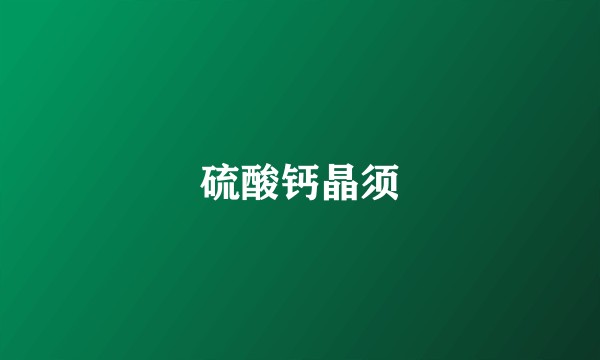 硫酸钙晶须