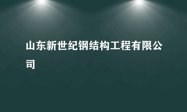 山东新世纪钢结构工程有限公司