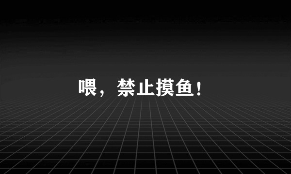 喂，禁止摸鱼！