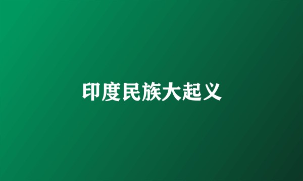 印度民族大起义