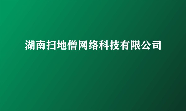 湖南扫地僧网络科技有限公司